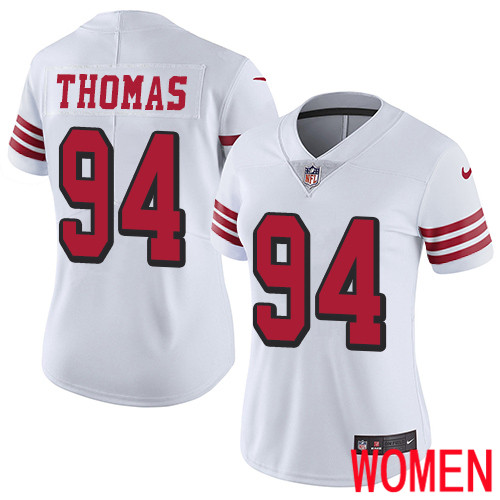 San Francisco 49ers Limited White Women Solomon Thomas NFL Jersey 94 Rush Vapor Untouchable